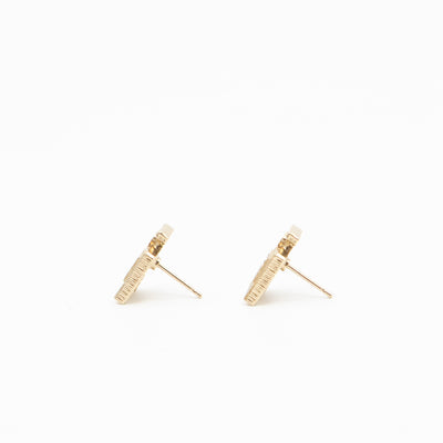 No 5 Perfume Bottle Gold Earrings