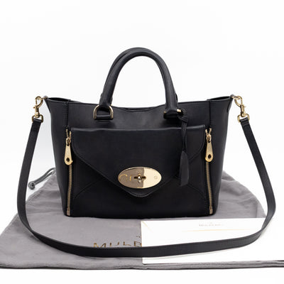 Small Willow Black Leather