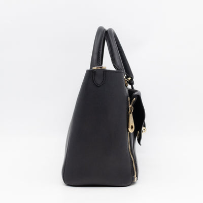 Small Willow Black Leather