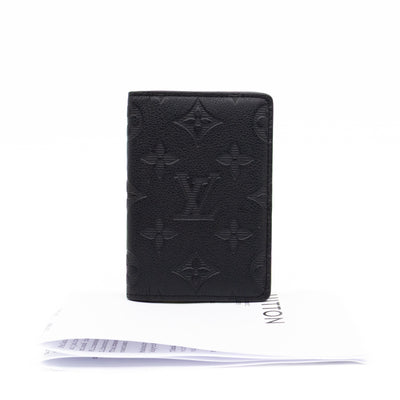 Pocket Organiser Black Shadow Leather