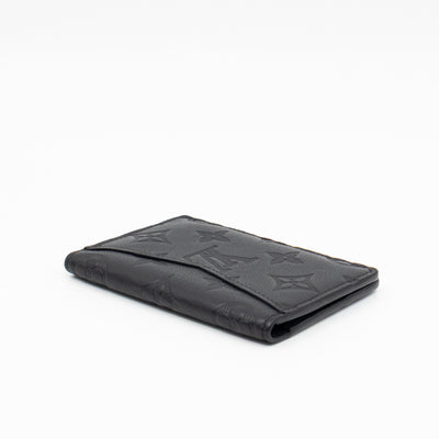 Pocket Organiser Black Shadow Leather