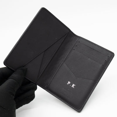 Pocket Organiser Black Shadow Leather