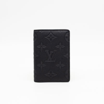 Pocket Organiser Black Shadow Leather