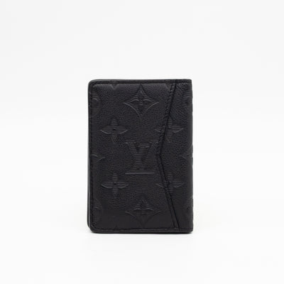 Pocket Organiser Black Shadow Leather