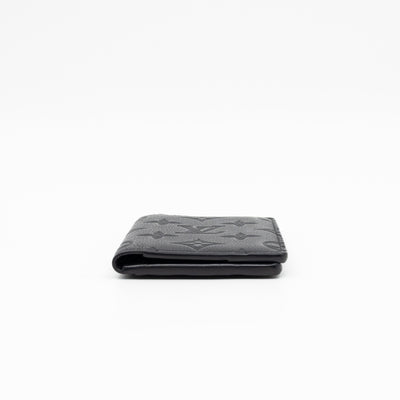 Pocket Organiser Black Shadow Leather