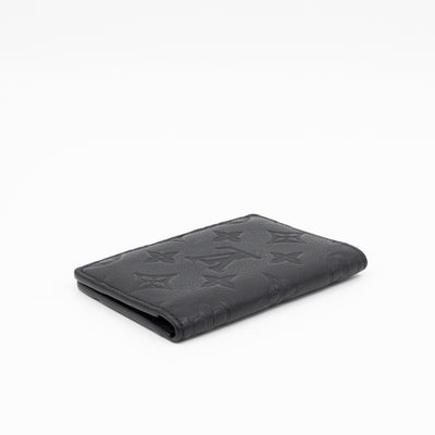 Pocket Organiser Black Shadow Leather