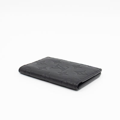 Pocket Organiser Black Shadow Leather