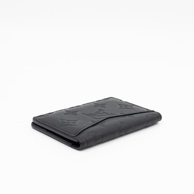 Pocket Organiser Black Shadow Leather