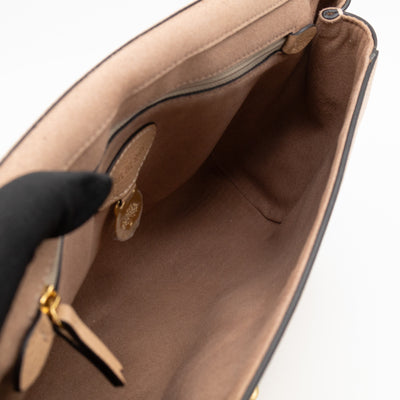 Lily Medium Beige Leather Gold