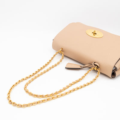 Lily Medium Beige Leather Gold