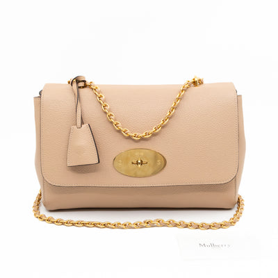 Lily Medium Beige Leather Gold