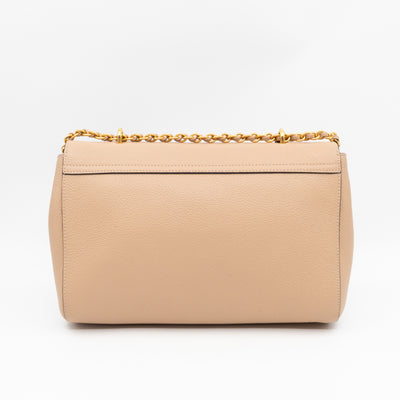 Lily Medium Beige Leather Gold