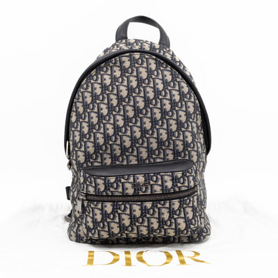 Small Rider Backpack Beige & Black Oblique Jacquard