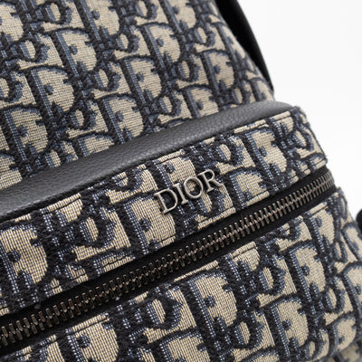 Small Rider Backpack Beige & Black Oblique Jacquard