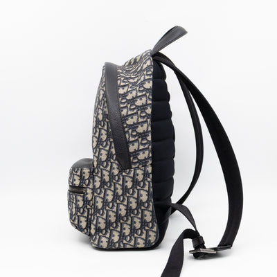 Small Rider Backpack Beige & Black Oblique Jacquard