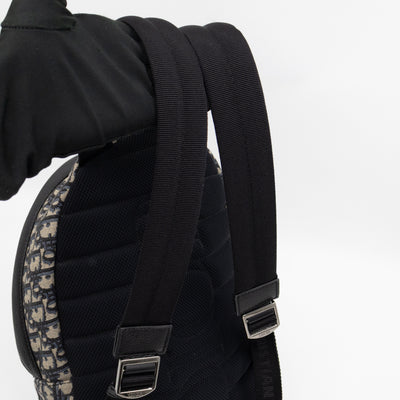 Small Rider Backpack Beige & Black Oblique Jacquard