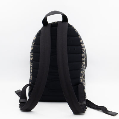 Small Rider Backpack Beige & Black Oblique Jacquard