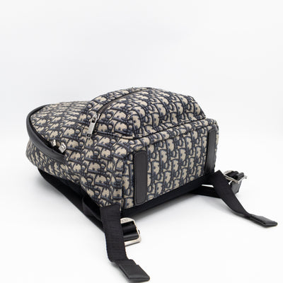 Small Rider Backpack Beige & Black Oblique Jacquard