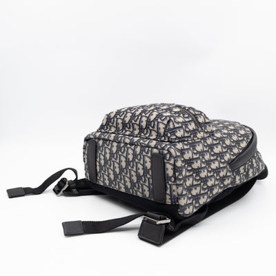 Small Rider Backpack Beige & Black Oblique Jacquard