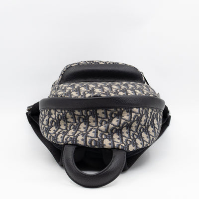 Small Rider Backpack Beige & Black Oblique Jacquard