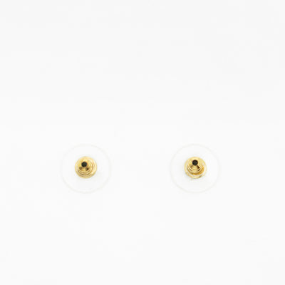 CC in Square Crystal Dangle Earrings Gold