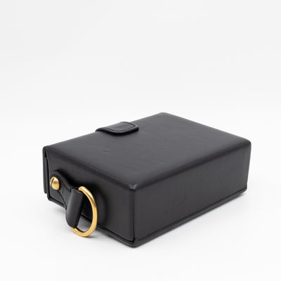 Dioraddict Lockbox Bag Small Black Leather