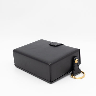Dioraddict Lockbox Bag Small Black Leather