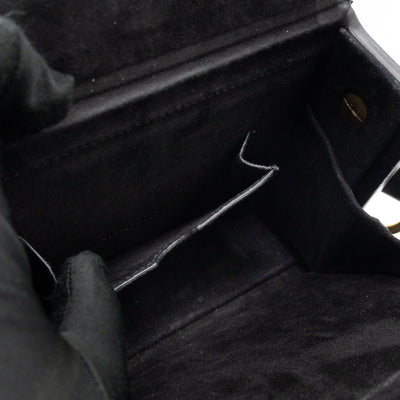 Dioraddict Lockbox Bag Small Black Leather