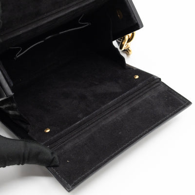 Dioraddict Lockbox Bag Small Black Leather