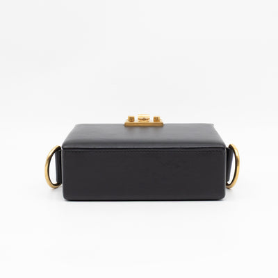 Dioraddict Lockbox Bag Small Black Leather