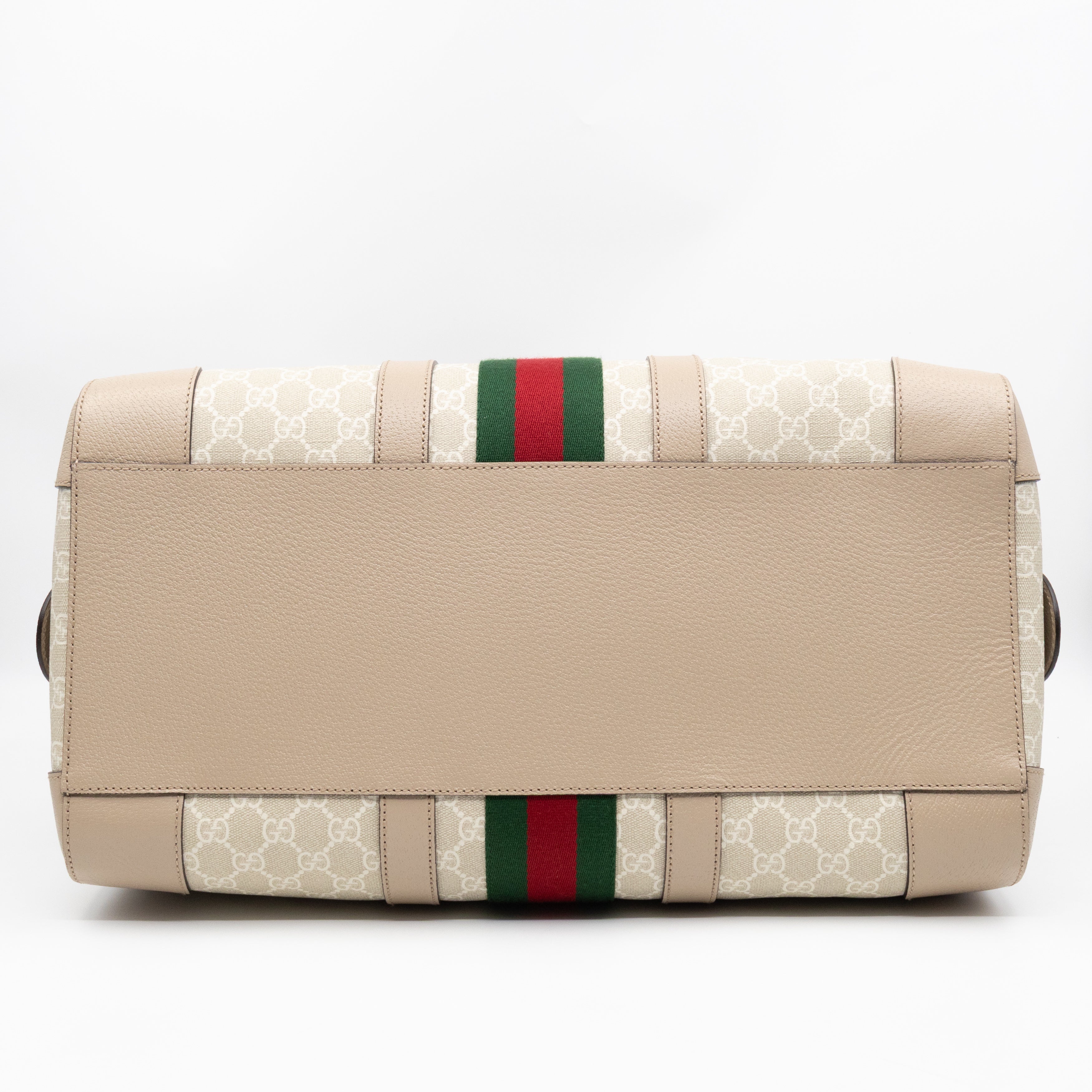 Savoy Medium Duffle Bag GG Supreme Beige Leather
