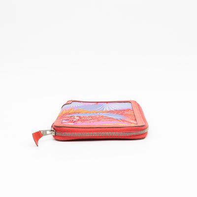 Soie-Cool Wallet Rose Jaipur Epsom Leather & Silk