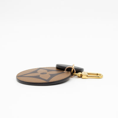 Round Bag Charm & Key Holder Monogram Reverse