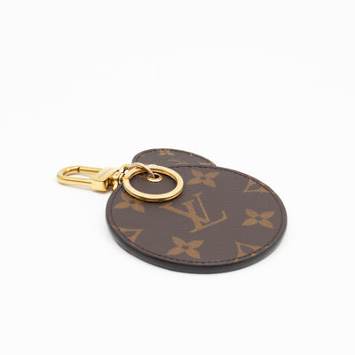 Round Bag Charm & Key Holder Monogram Reverse
