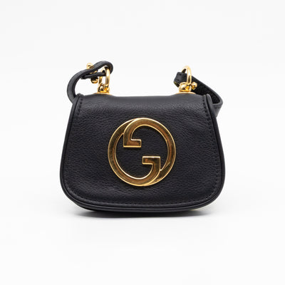 Blondie Card Case On Strap Black Leather