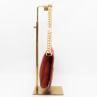 Blondie Small Shoulder Bag Red Suede
