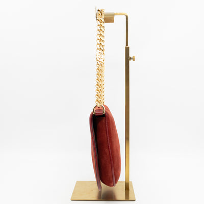 Blondie Small Shoulder Bag Red Suede