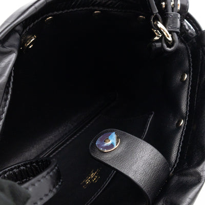 Rockstud Spike Pouch Black Embellished Leather