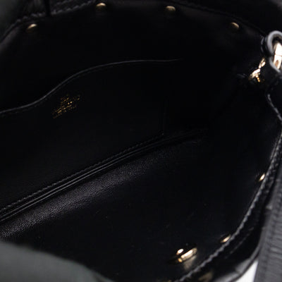 Rockstud Spike Pouch Black Embellished Leather