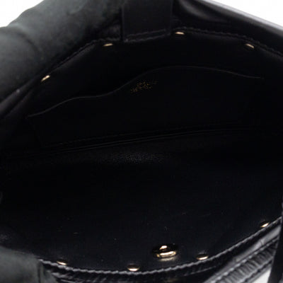 Rockstud Spike Pouch Black Embellished Leather