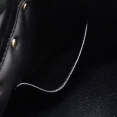 Rockstud Spike Pouch Black Embellished Leather
