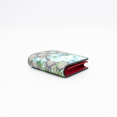 Blooms Card Case Wallet GG Supreme Blue