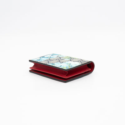 Blooms Card Case Wallet GG Supreme Blue