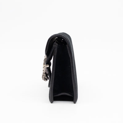 Dionysus Super Mini Black Suede Leather
