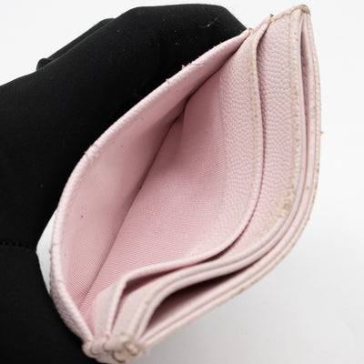 Classic Card Holder Light Pink Caviar Gold