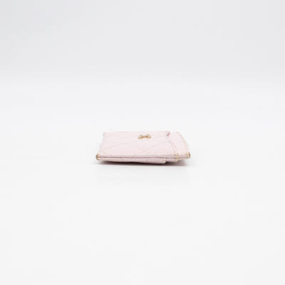 Classic Card Holder Light Pink Caviar Gold