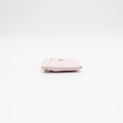 Classic Card Holder Light Pink Caviar Gold