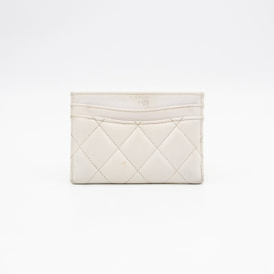 Classic Card Holder White Caviar Gold