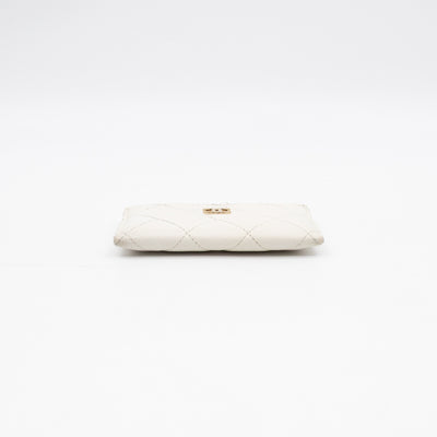 Classic Card Holder White Caviar Gold