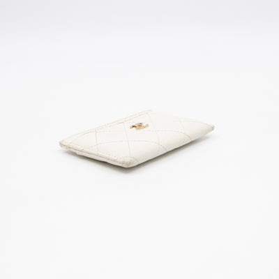 Classic Card Holder White Caviar Gold